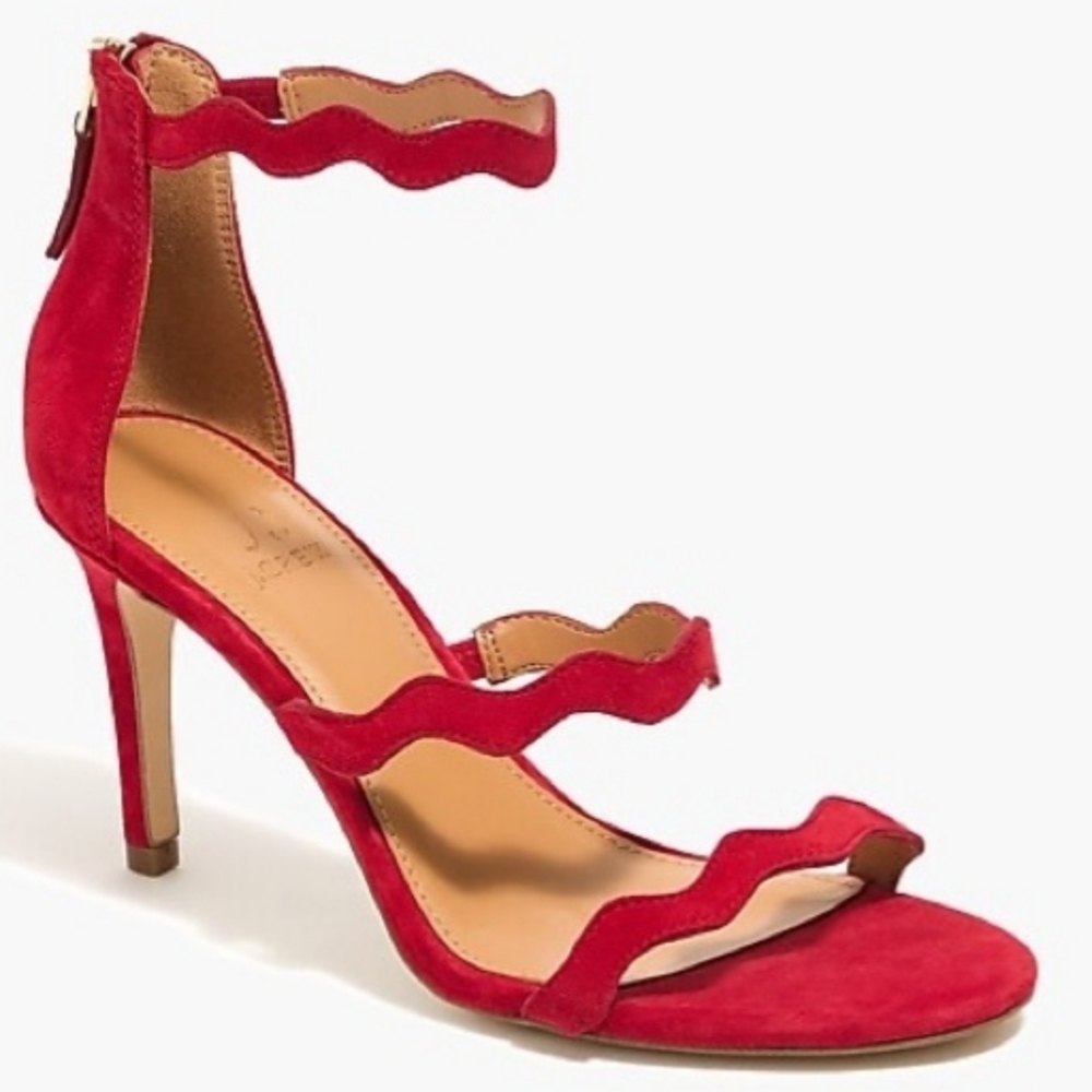 J.Crew Red Poppy Heels